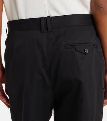 Zuzana mid-rise cotton twill straight pants | The Row