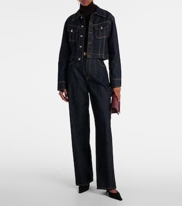 Jeans rectos de tiro alto | Victoria Beckham