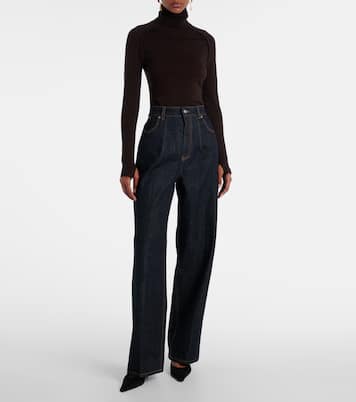 Jeans rectos de tiro alto | Victoria Beckham