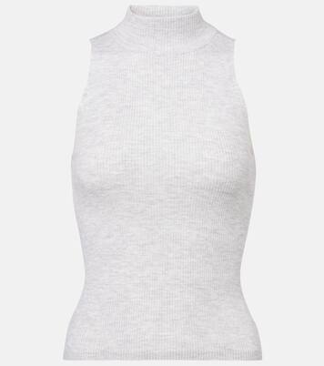 Ribbed-knit turtleneck top | Brunello Cucinelli