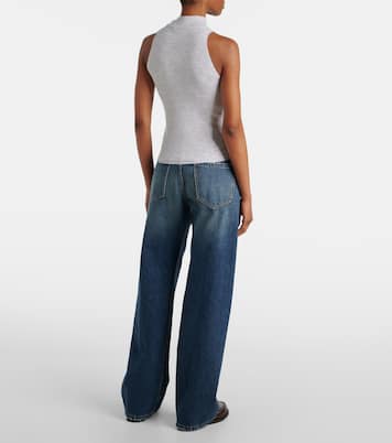 Ribbed-knit turtleneck top | Brunello Cucinelli