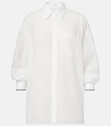 Camisa de popelín de algodón | Brunello Cucinelli