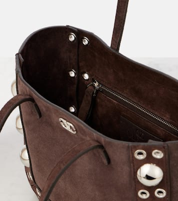 Cabas Nellcôte Small en daim à ornements | Valentino Garavani