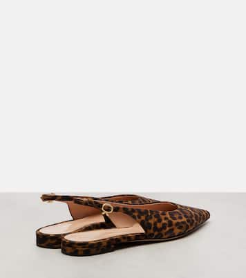 Robbie leopard-print suede slingback flats | Gianvito Rossi