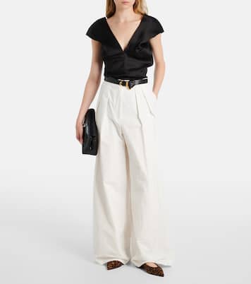 Robbie leopard-print suede slingback flats | Gianvito Rossi