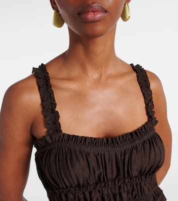 Smocked midi dress | Tory Burch