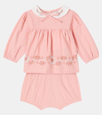 Baby Scarlet set of cotton top and bloomers | Bebe Organic