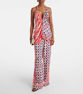 Bedrucktes Top Rinse & Roar aus Seide | Camilla