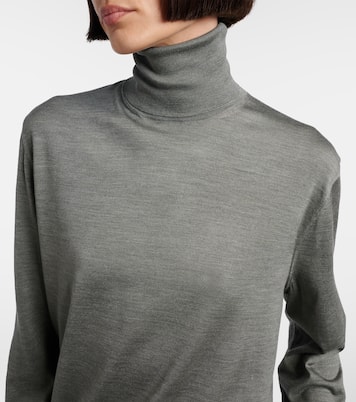 Liwen silk turtleneck top | The Row