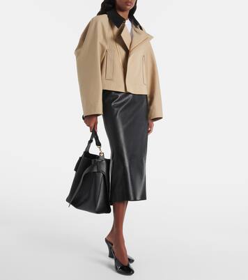 Jupe crayon à taille haute en cuir | Givenchy