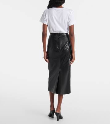 Jupe crayon à taille haute en cuir | Givenchy