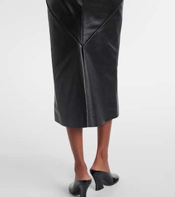 Jupe crayon à taille haute en cuir | Givenchy