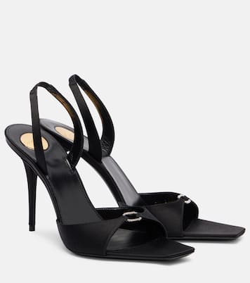 Slingback-Sandalen Daisy 95 aus Satin | Saint Laurent