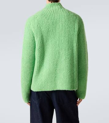 Cardigan in bouclé di cashmere a coste | God's True Cashmere