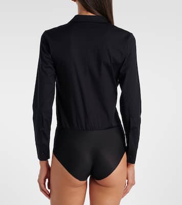 Cotton-blend poplin bodysuit | Wolford