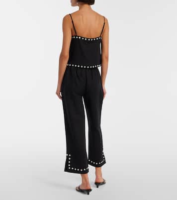 Piha linen-blend flared pants | Staud