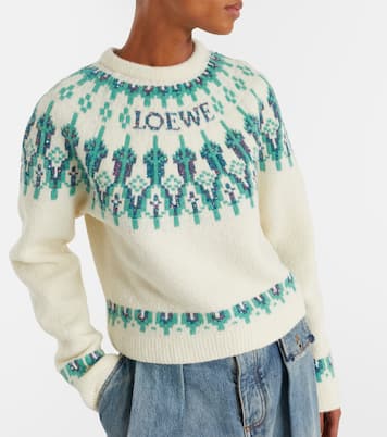 Pullover aus einem Wollgemisch mit Pailletten | Loewe