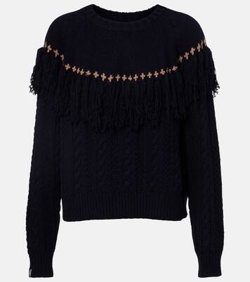 Clara fringed wool and cotton sweater | The Upside