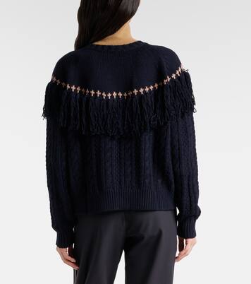 Clara fringed wool and cotton sweater | The Upside