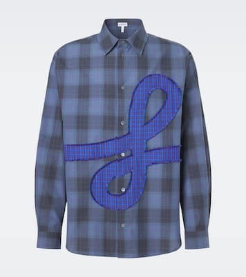 Chemise en popeline de coton à carreaux | Loewe