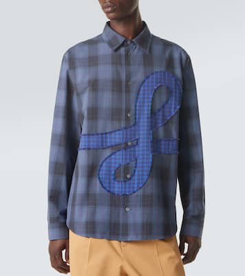 Chemise en popeline de coton à carreaux | Loewe