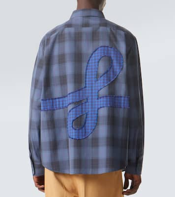 Chemise en popeline de coton à carreaux | Loewe