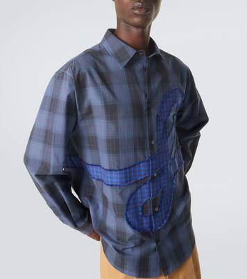 Chemise en popeline de coton à carreaux | Loewe