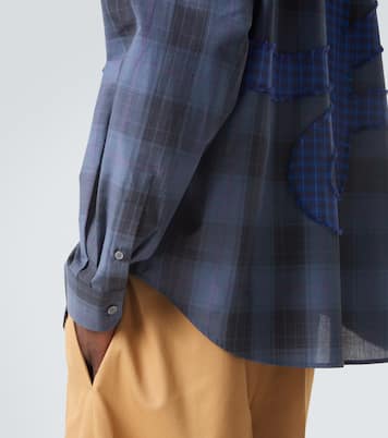 Chemise en popeline de coton à carreaux | Loewe