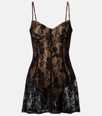 Pickleball semi-sheer lace minidress | Norma Kamali