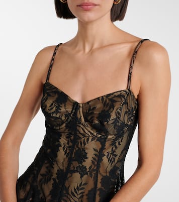 Pickleball semi-sheer lace minidress | Norma Kamali