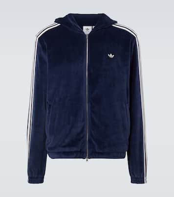 x Wales Bonner – Sweat-shirt à capuche en velours de coton mélangé | Adidas