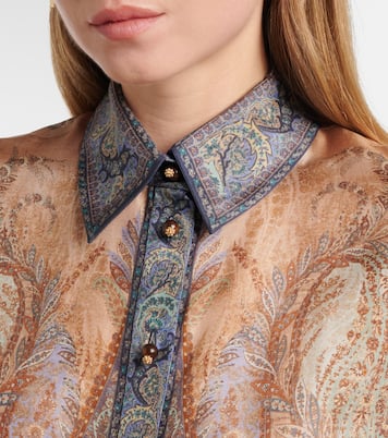 Top Wanderlust de seda estampado | Zimmermann