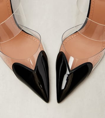 Le Cœur 90 PU and leather wedge mules | Alaïa
