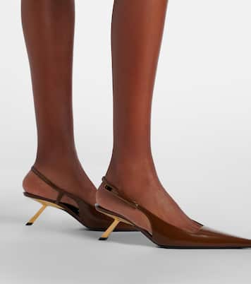 Pantoletten Babylone Cassandre aus Leder | Saint Laurent