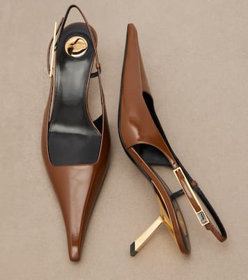 Pantoletten Babylone Cassandre aus Leder | Saint Laurent