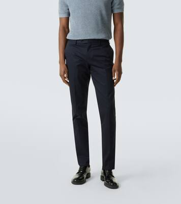 Mid-rise cotton slim pants | Lardini