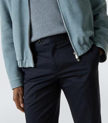 Mid-rise cotton slim pants | Lardini