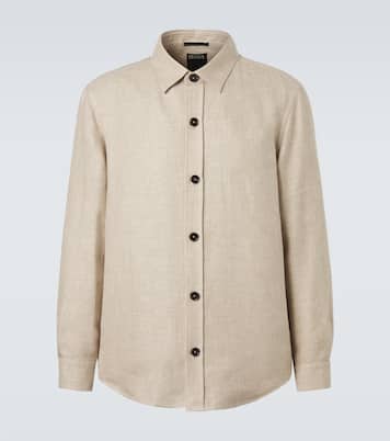 캐시미어 리넨 실크 오버셔츠 | Zegna