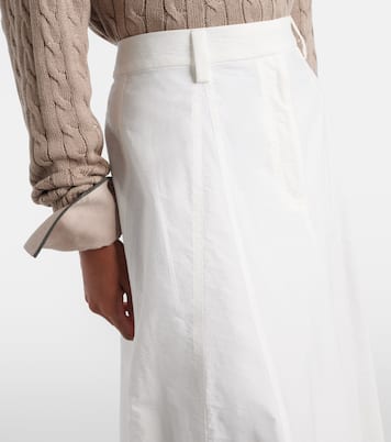 Jupe longue en mélange de coton | Brunello Cucinelli