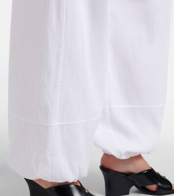 Embellished cotton tapered pants | Stella McCartney