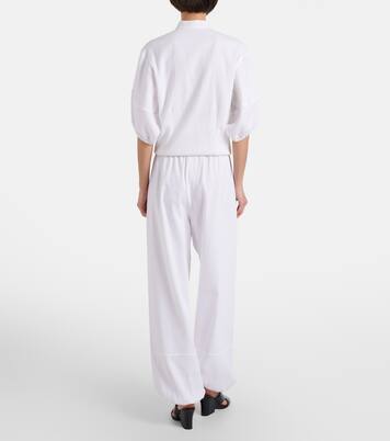 Embellished cotton tapered pants | Stella McCartney