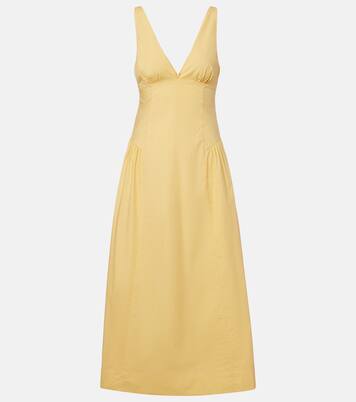 Lindie cotton poplin midi dress | Posse