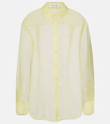 Peri sheer silk-blend shirt | The Frankie Shop