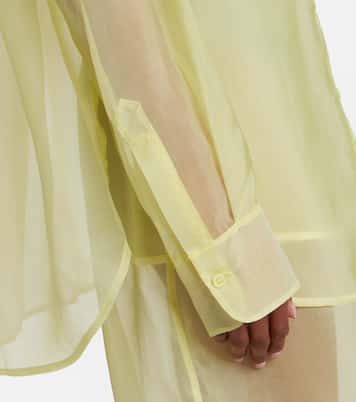 Peri sheer silk-blend shirt | The Frankie Shop