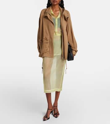 Peri sheer silk-blend shirt | The Frankie Shop