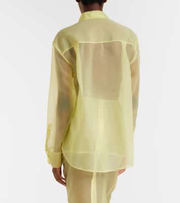 Peri sheer silk-blend shirt | The Frankie Shop