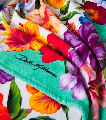 Floral cotton terry beach towel | Dolce&Gabbana Casa