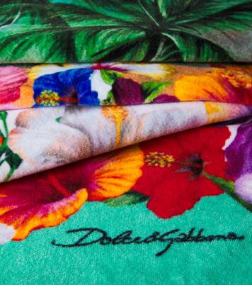 Floral cotton terry beach towel | Dolce&Gabbana Casa