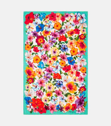 Floral cotton terry beach towel | Dolce&Gabbana Casa