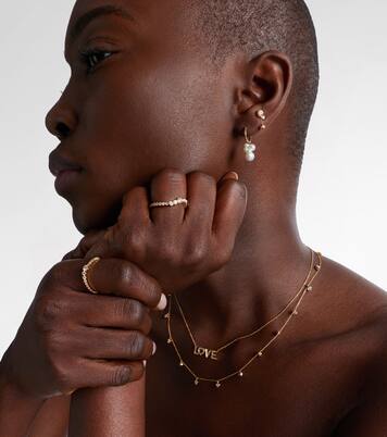 Pendiente individual Botticelli de oro de 14 ct con perlas | Sophie Bille Brahe